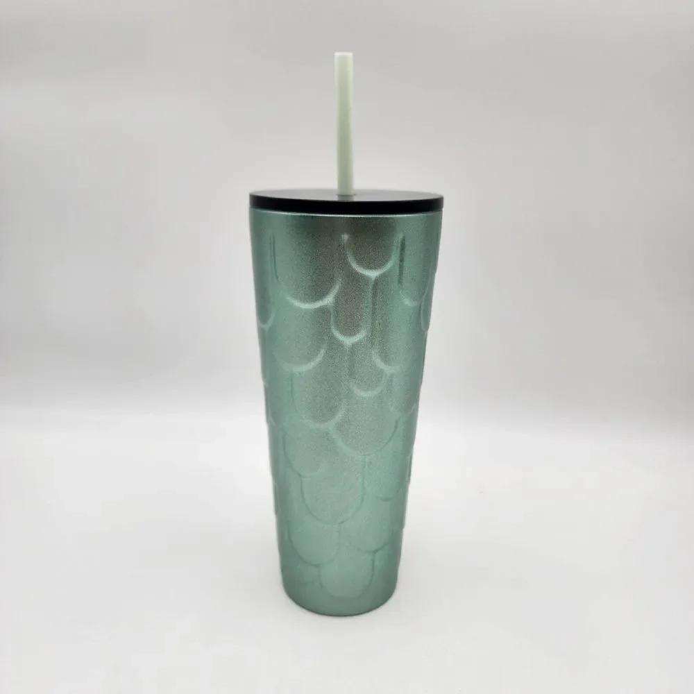 Starbucks Mermaid Siren Tail Scale Venti SS 24oz Tumbler Cold Cup‎ New